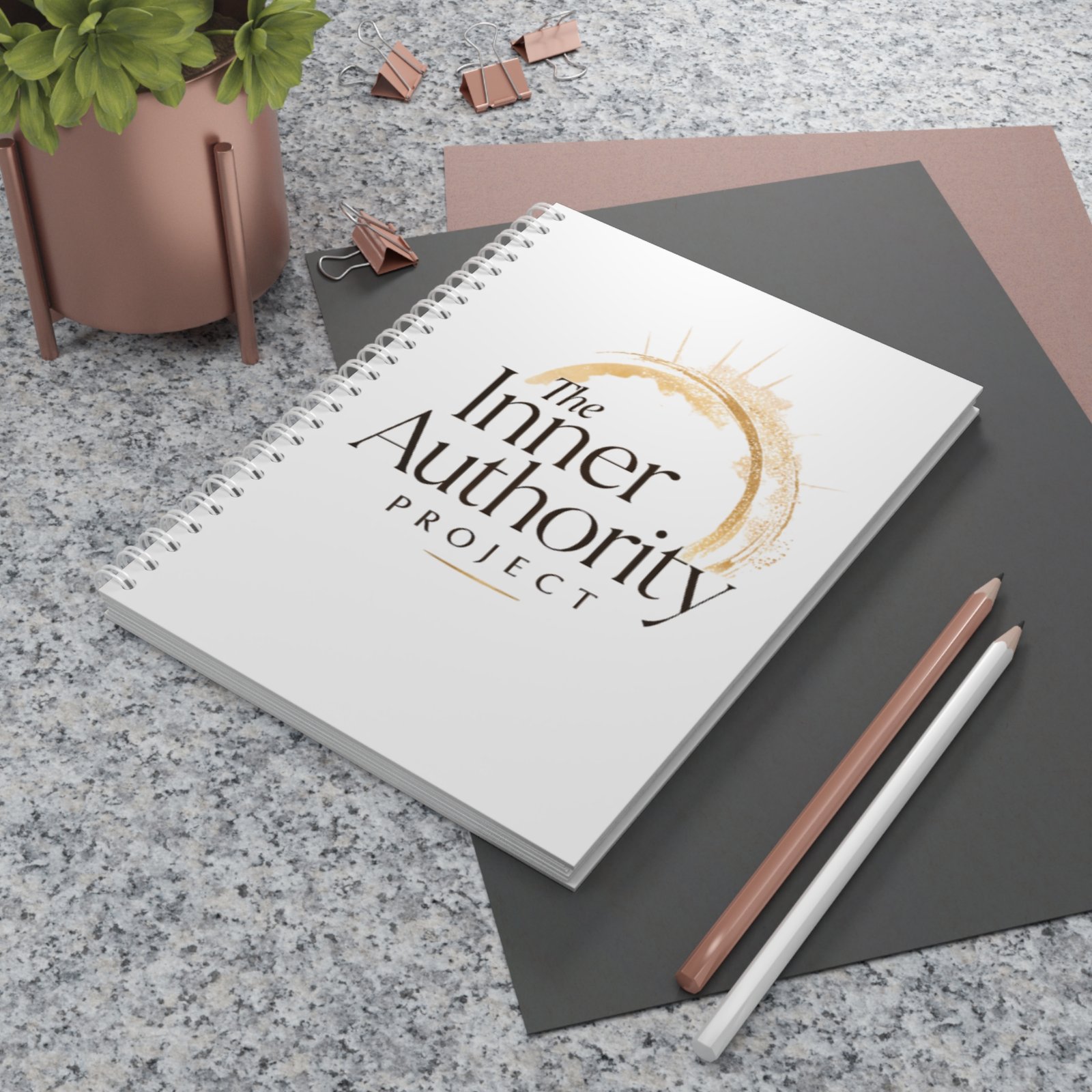 Inner Authority Project Spiral Notebook — Gold Logo Journal for Self-Discovery & Goal Setting - Image 5